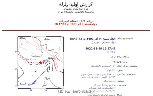 زلزله بندرکنگ تاکنون بدون خسارت