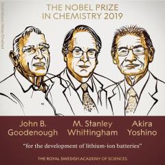 ۳ محقق برای توسعه باتریهای لیتیوم یونی برنده نوبل شیمی شدند